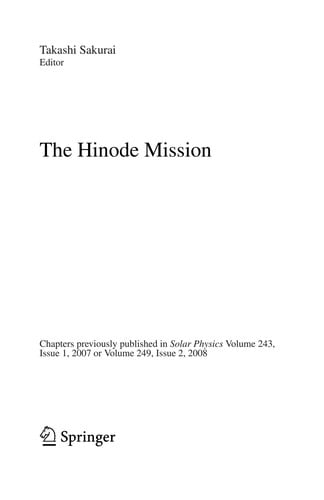 The Hinode mission