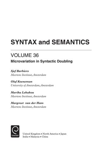 Microvariation in syntactic doubling