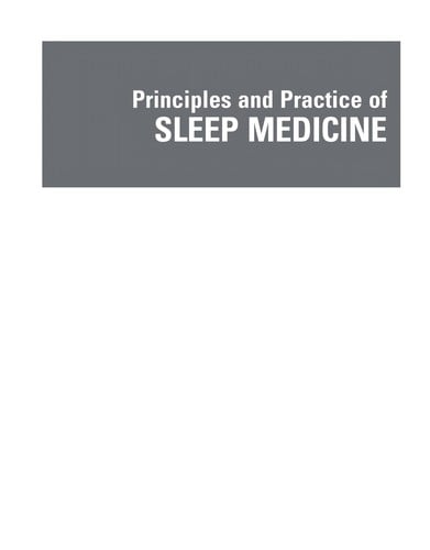 Principles and practice of sleep medicine