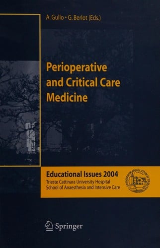 Perioperative and critical care medicine