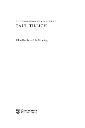 The Cambridge companion to Paul Tillich
