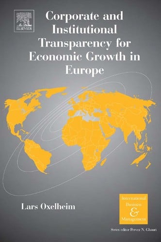 Corporate and institutional transparency for economic growth in Europe