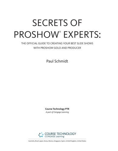 Secrets of ProShow experts