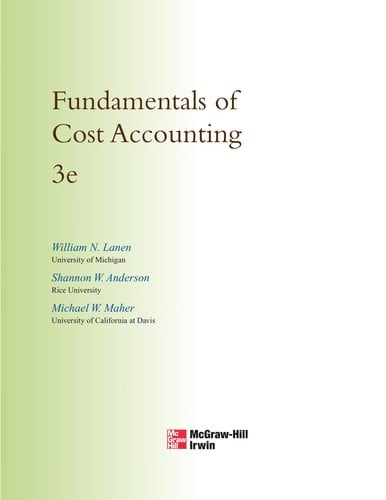 Fundamentals of cost accounting