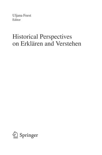 Historical perspectives on Erklären and Verstehen