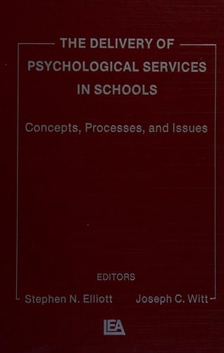 The Delivery of psychological services in schools