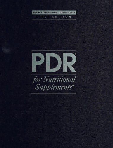 PDR for nutritional supplements