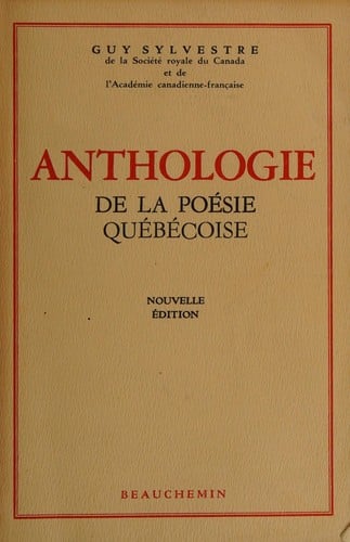 Anthologie de la poésie québécoise