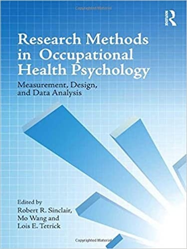 Research methods in occupational health psychology