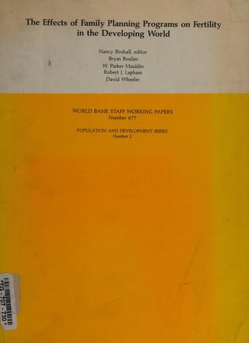 The Effects of family planning programs on fertility in the developing world