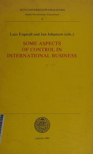 Some aspects of control in international business