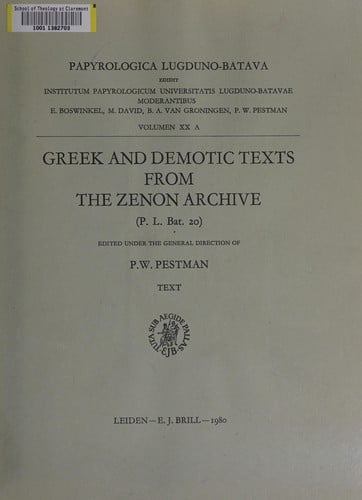 Greek and Demotic texts from the Zenon archive