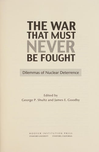 The war that must never be fought