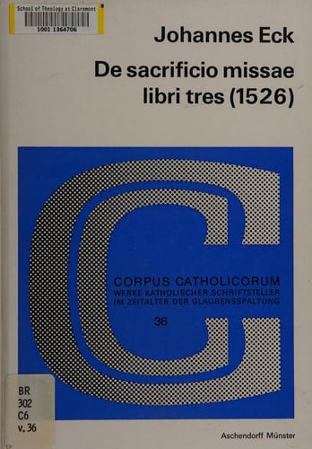 De sacrificio missae libri tres (1526)