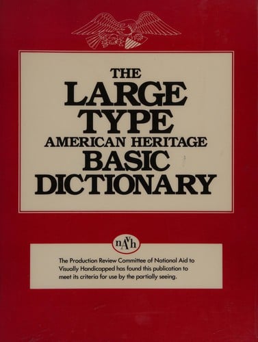 The Large type American Heritage basic dictionary
