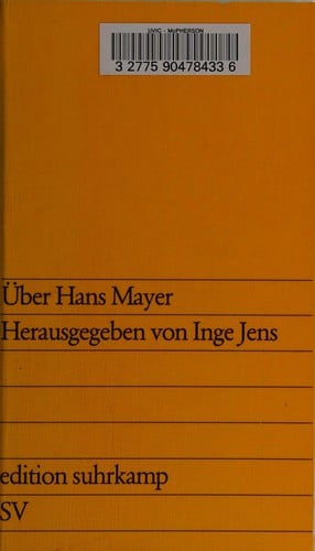 Über Hans Mayer
