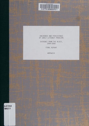 Incidence and persistence of early literacy problems