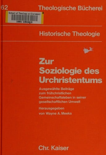 Zur Soziologie des Urchristentums