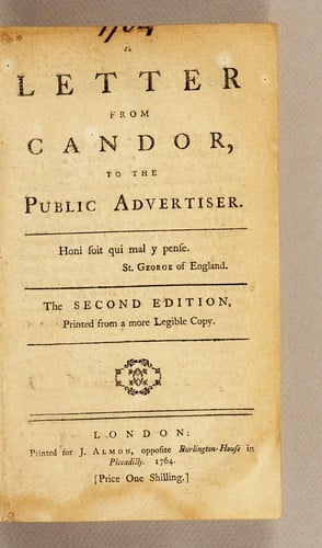 A letter from Candor to the Public advertiser