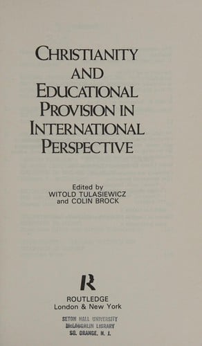 Christianity and educational provision in international perspective