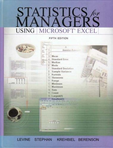 Statistics for Managers Using Microsoft Excel and Student CD Package
