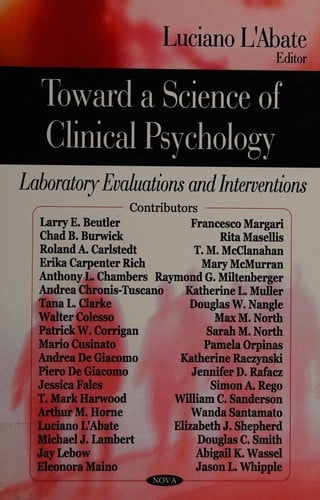 Toward a science of clinical psychology