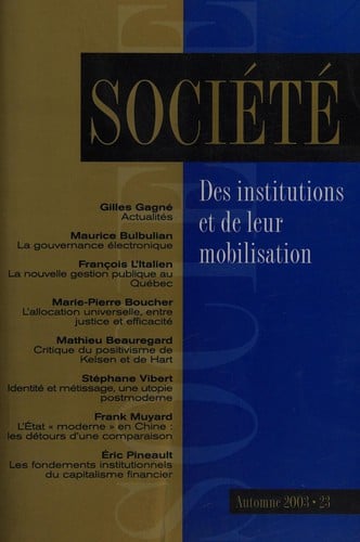 Des institutions et de leur mobilisation