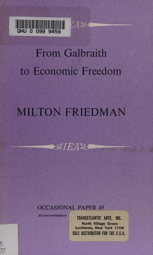 From Galbraith to economic freedom