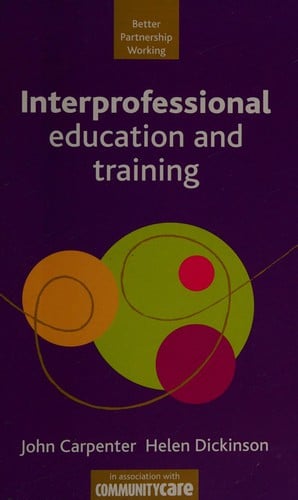 Interprofessional education and training