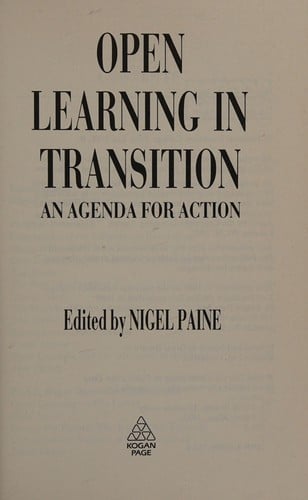 Open learning in transition
