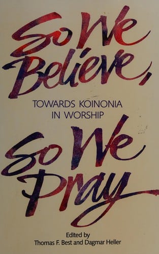 So we believe, so we pray