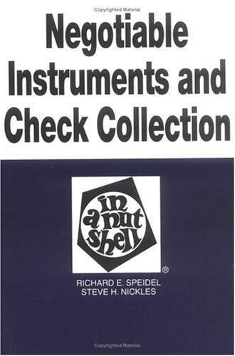 Negotiable instruments and check collection