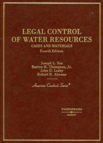 Legal control of water resources