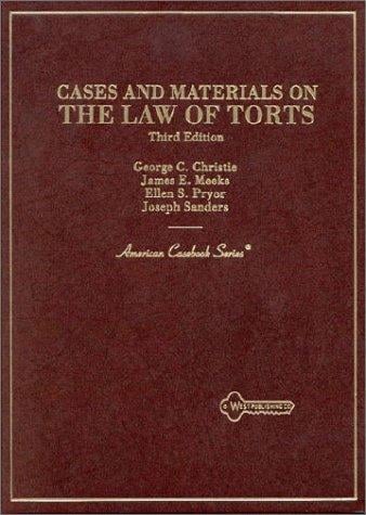 Cases and materials on the law of torts