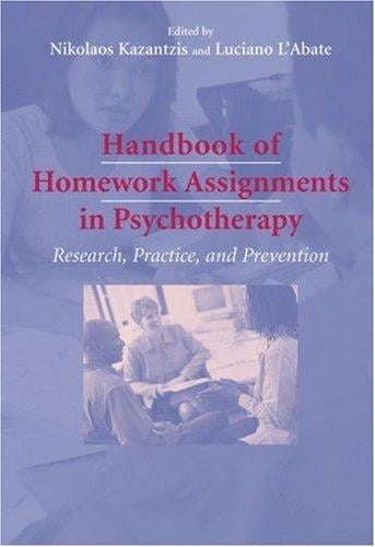 Handbook of homework assignments in psychotherapy