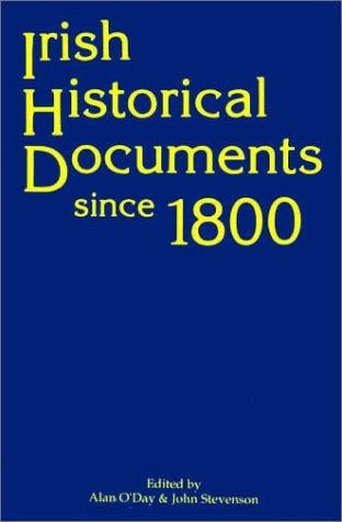 Irish historical documents since 1800