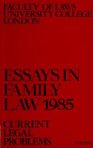 Essays in family law 1985