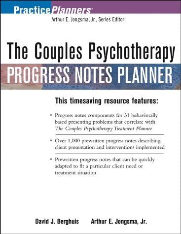 The Couples Psychotherapy Progress Notes Planner (Practice Planners)