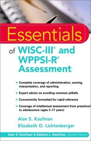 Essentials of WISC-III and WPPSI-R Assessment