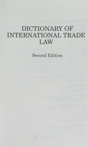 Dictionary of international trade law