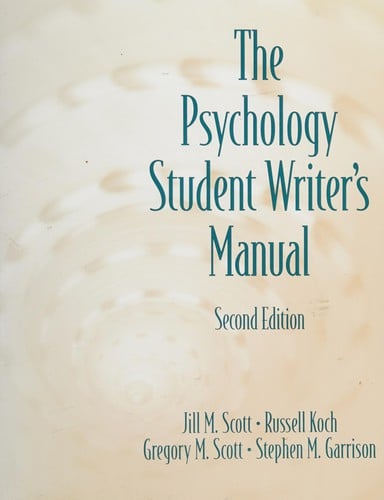 The psychology student writer's manual