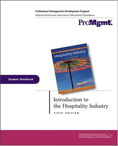 Introduction to the hospitality industry student workbook
