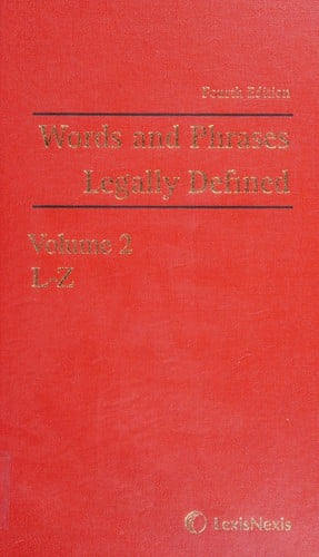 Words and phrases legally defined