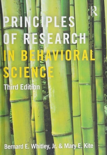 Principles of research in behavioral science