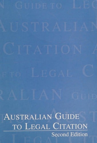 Australian guide to legal citation
