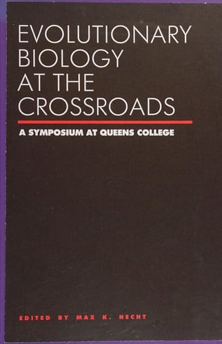 Evolutionary biology at the crossroads