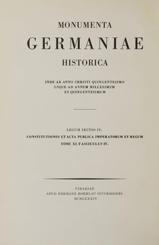 Constitutiones et acta publica imperatorum et regum, Bd.1, 911-1197