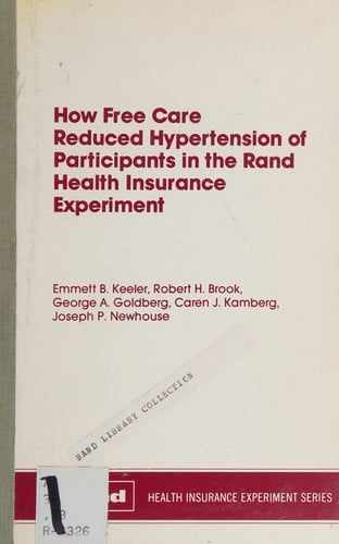 How free care reduced hypertension of participants in the Rand Health Insurance Experiment