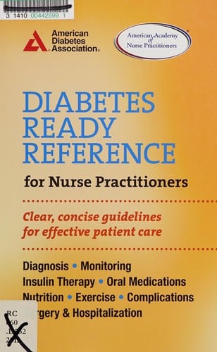 Diabetes ready reference guide for nurse practitioners