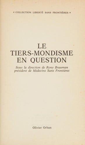 Le Tiers-mondisme en question